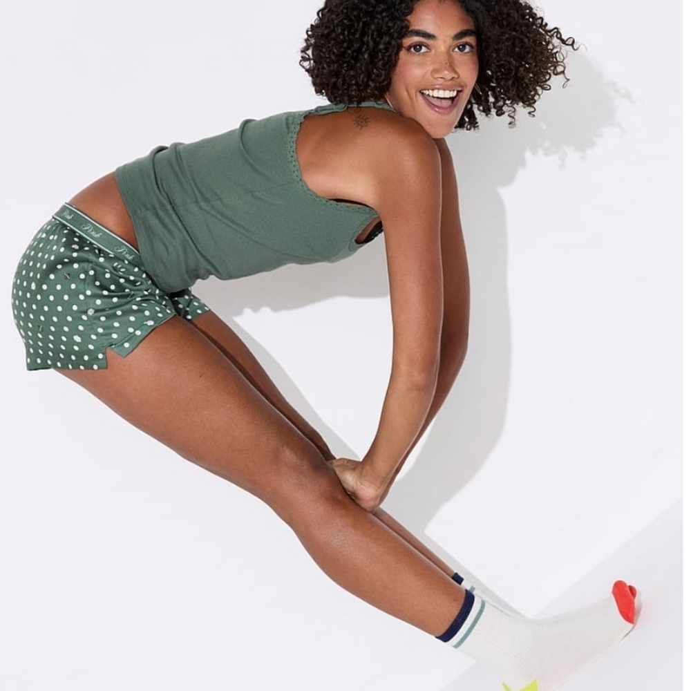 Green Polka Dot Sleep Shorts
